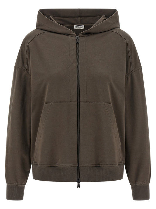 Brown Cotton Hoodie