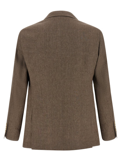 Brown Linen Blazer