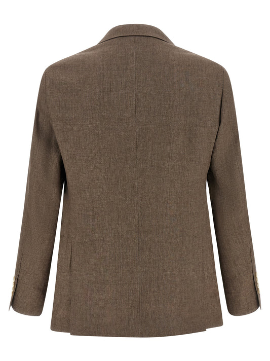 Brown Linen Blazer