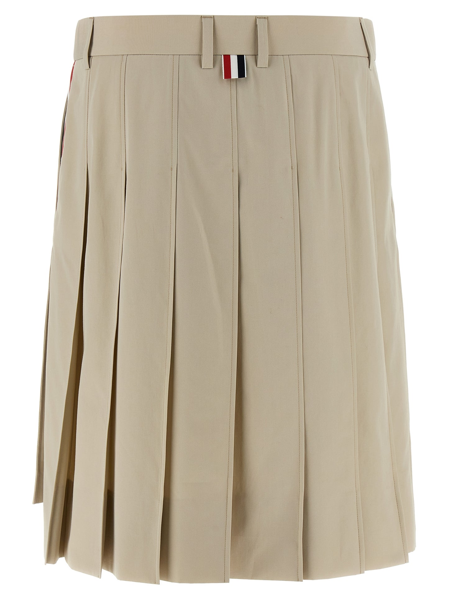 Beige Cotton Long Skirt