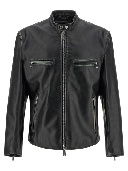 Black Leather Leather Jacket