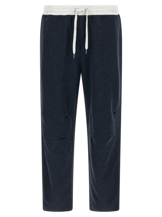 Blue Cotton Joggers (Workout Pants)