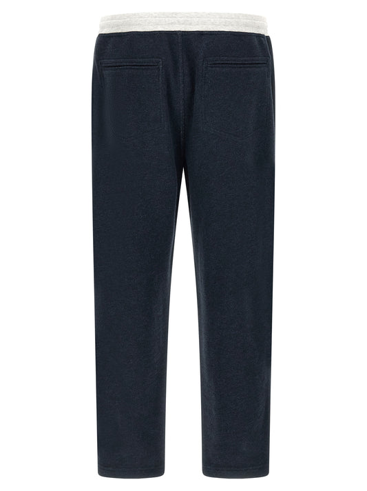 Blue Cotton Joggers (Workout Pants)