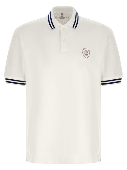 White Cotton Polo Shirt