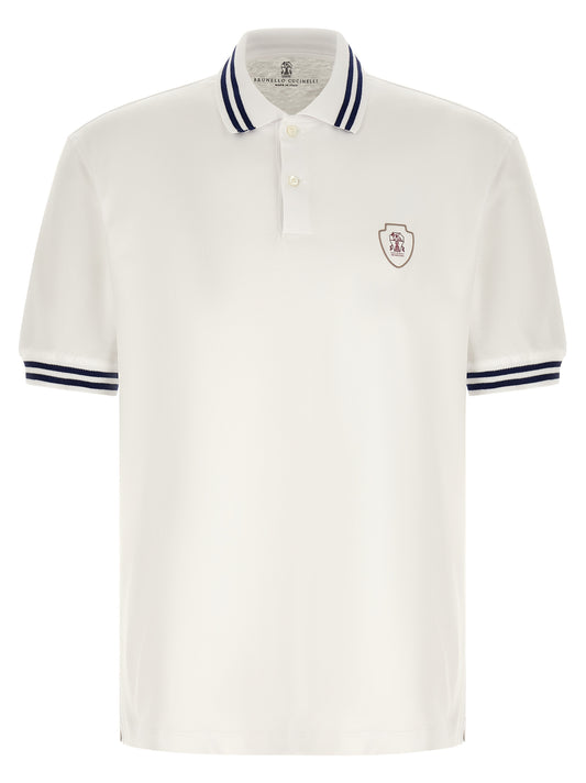 White Cotton Polo Shirt