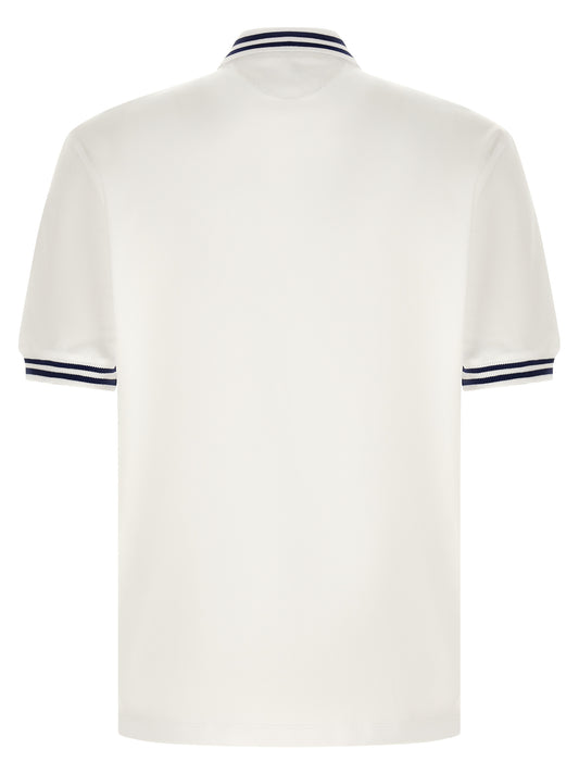 White Cotton Polo Shirt