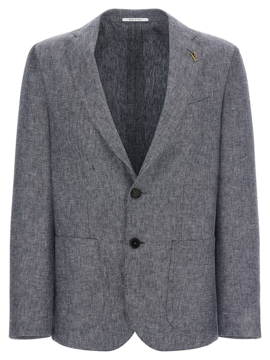 Blue Linen Blazer