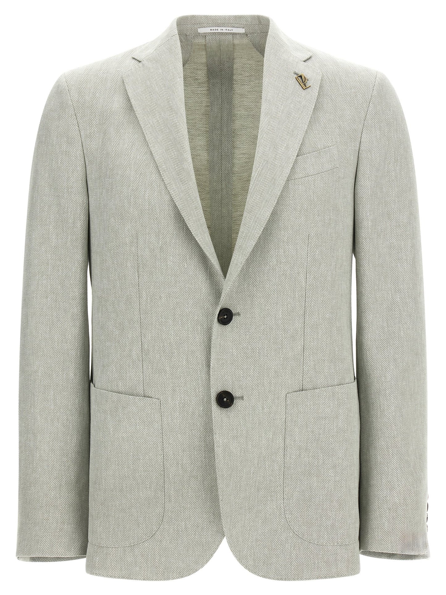 Bicolor Linen Blazer