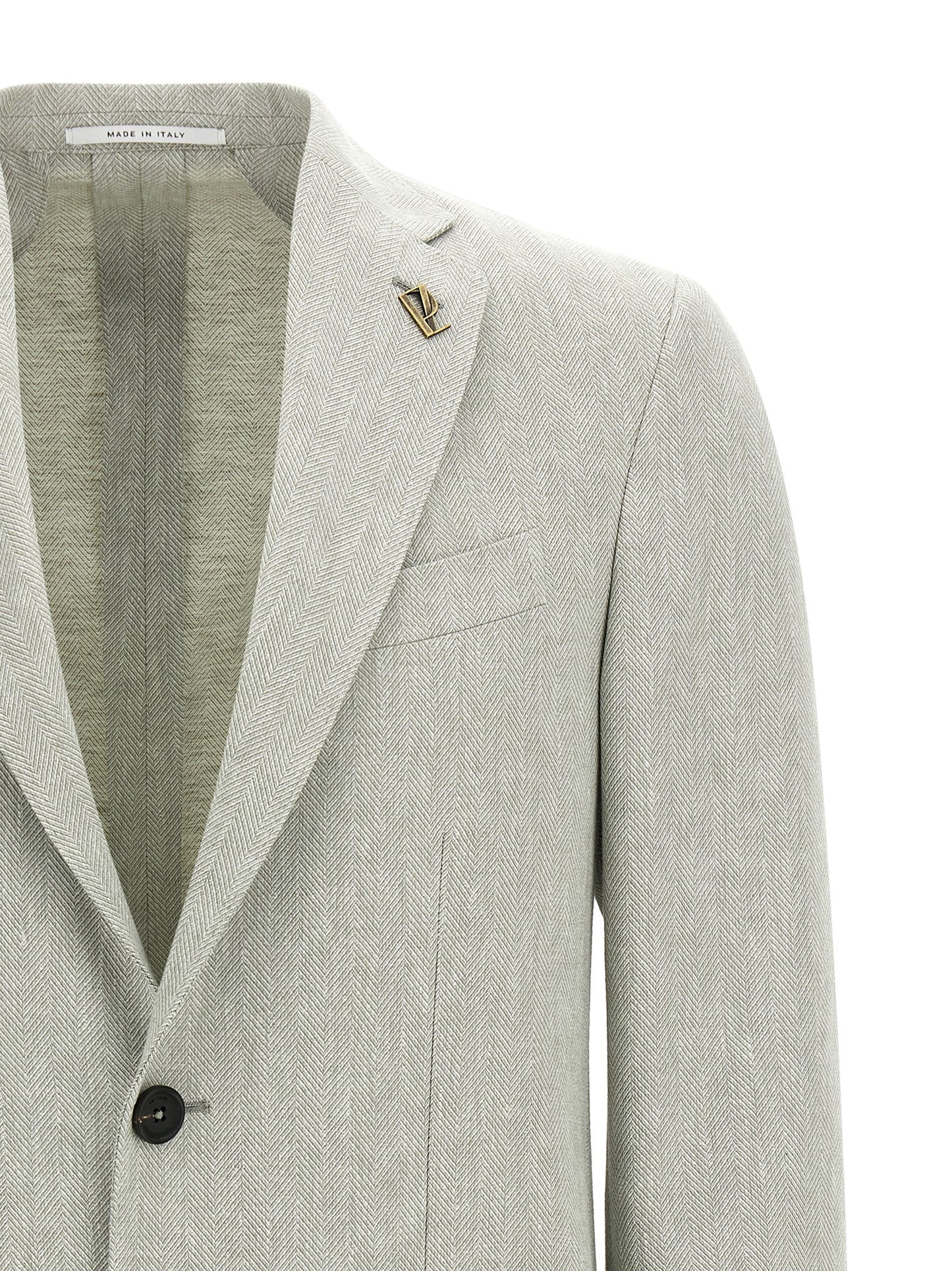 Bicolor Linen Blazer