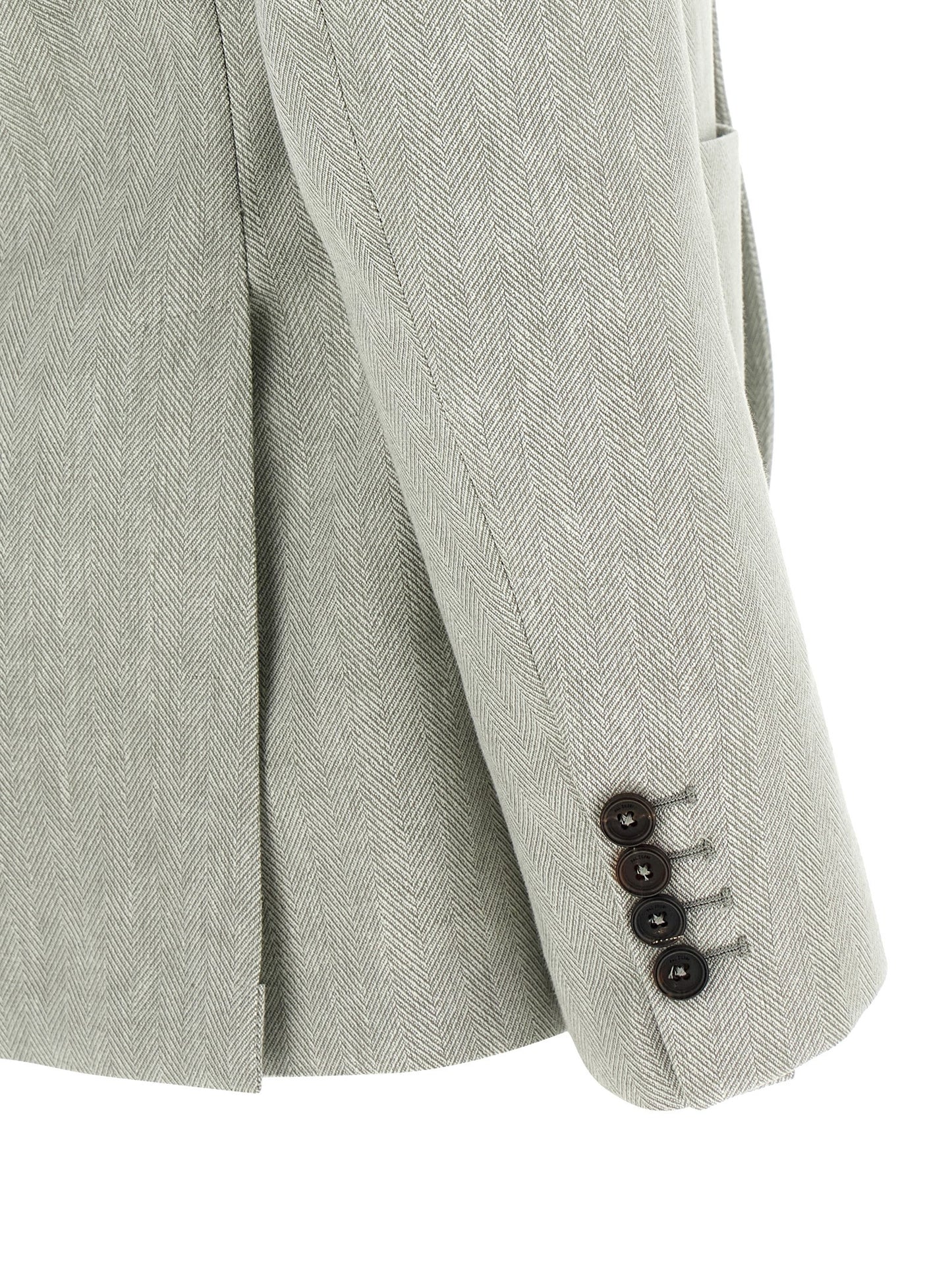 Bicolor Linen Blazer