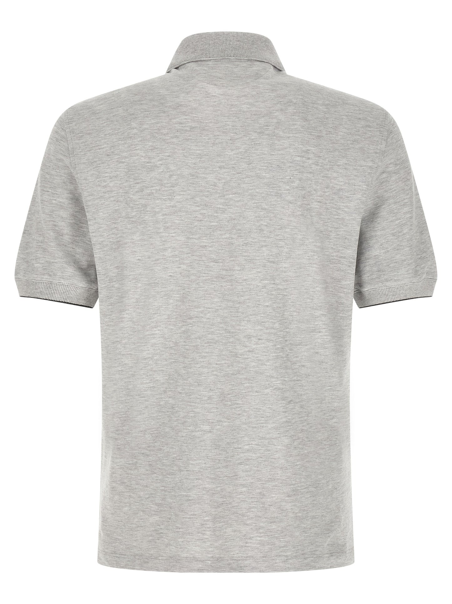Gray Cotton Polo Shirt