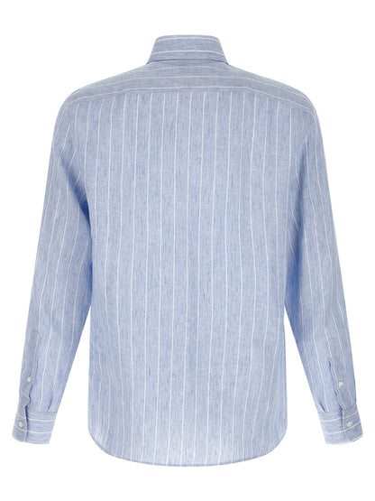 Blue Linen Blouse