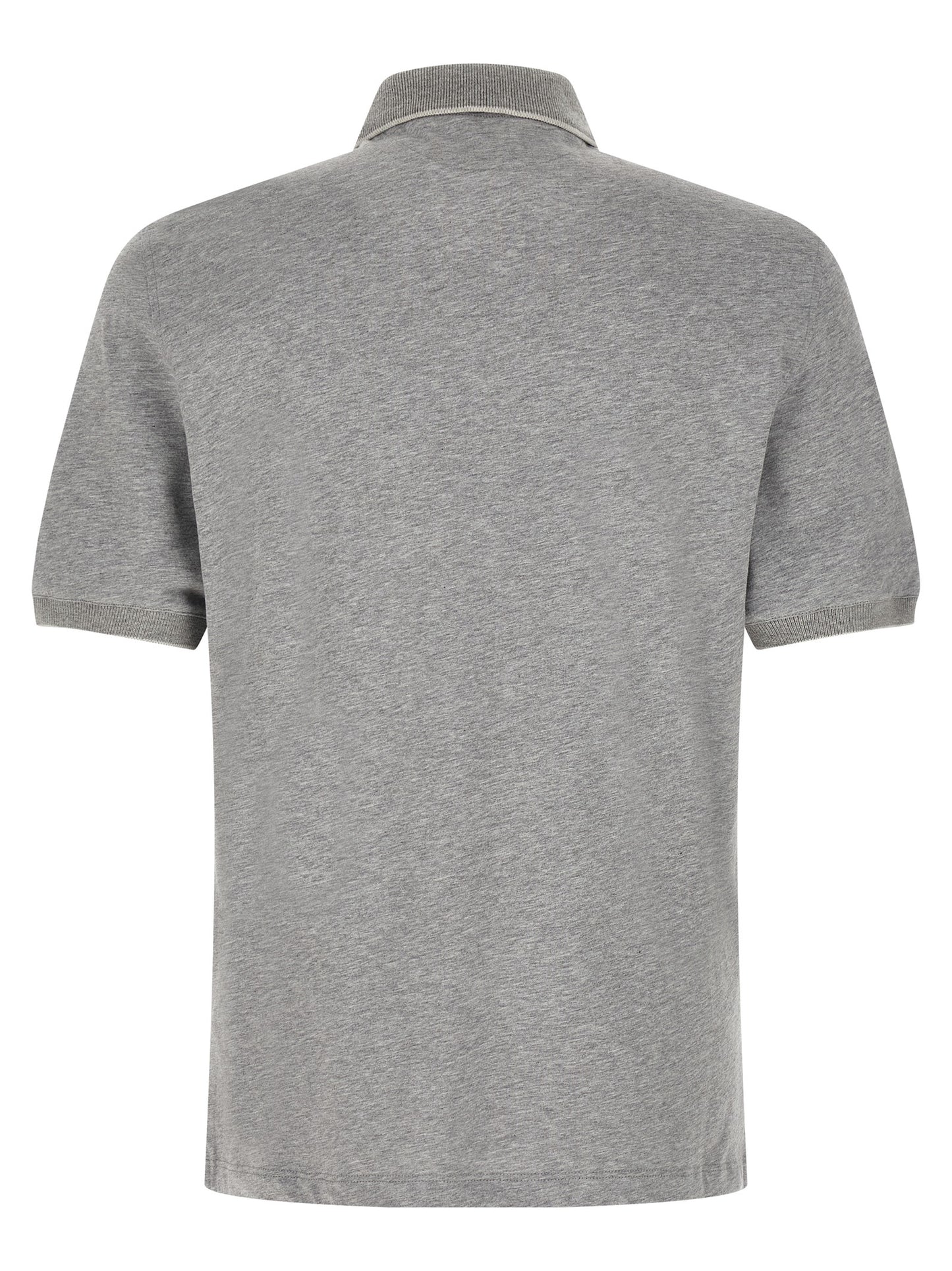 Gray Cotton Polo Shirt