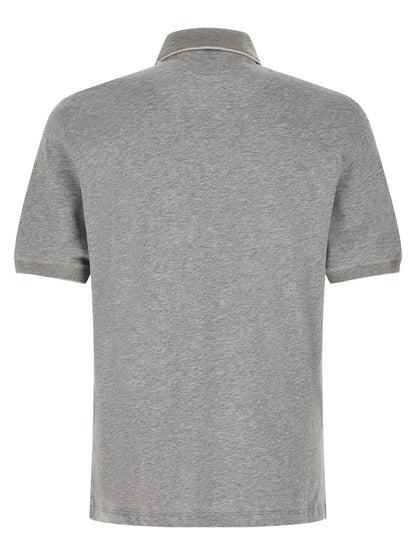 Gray Cotton Polo Shirt