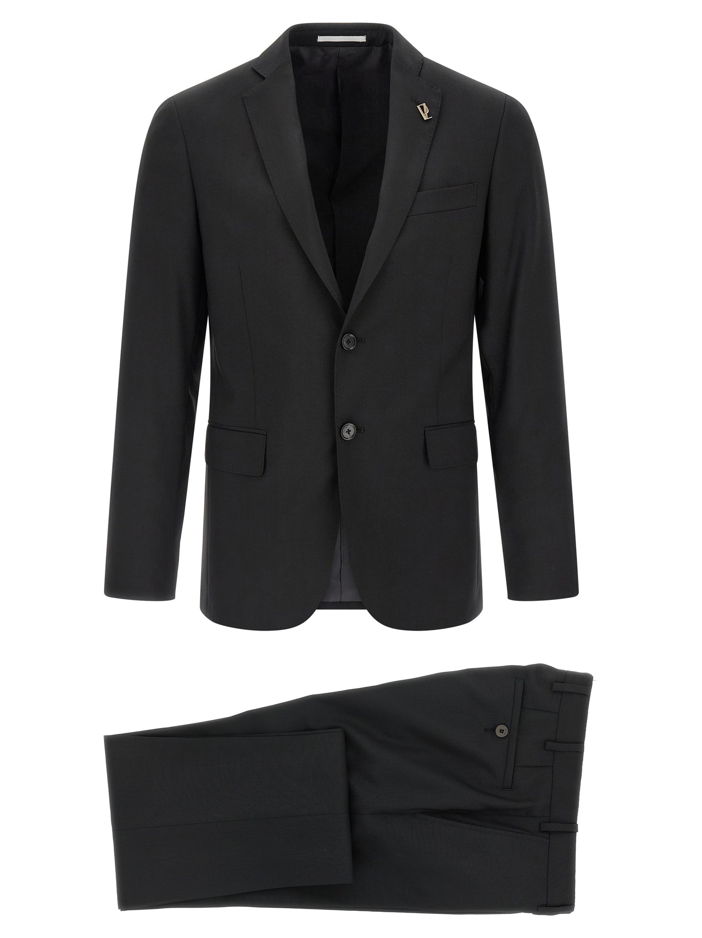 Black Wool Two-Piece Suit