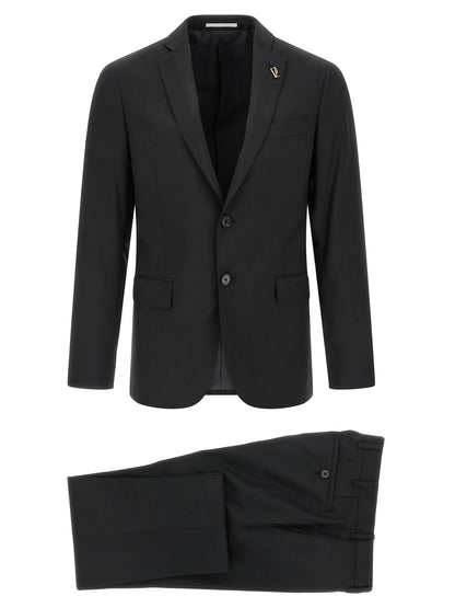 Black Wool Two-Piece Suit