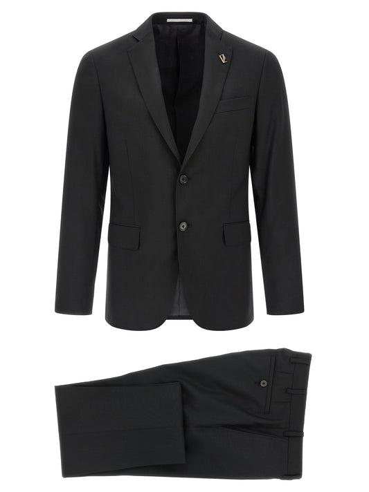 Black Wool Two-Piece Suit