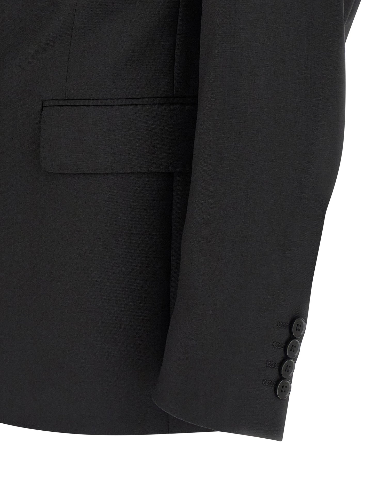 Black Wool Two-Piece Suit
