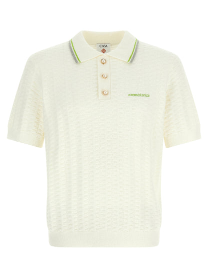 White Cotton Polo Shirt