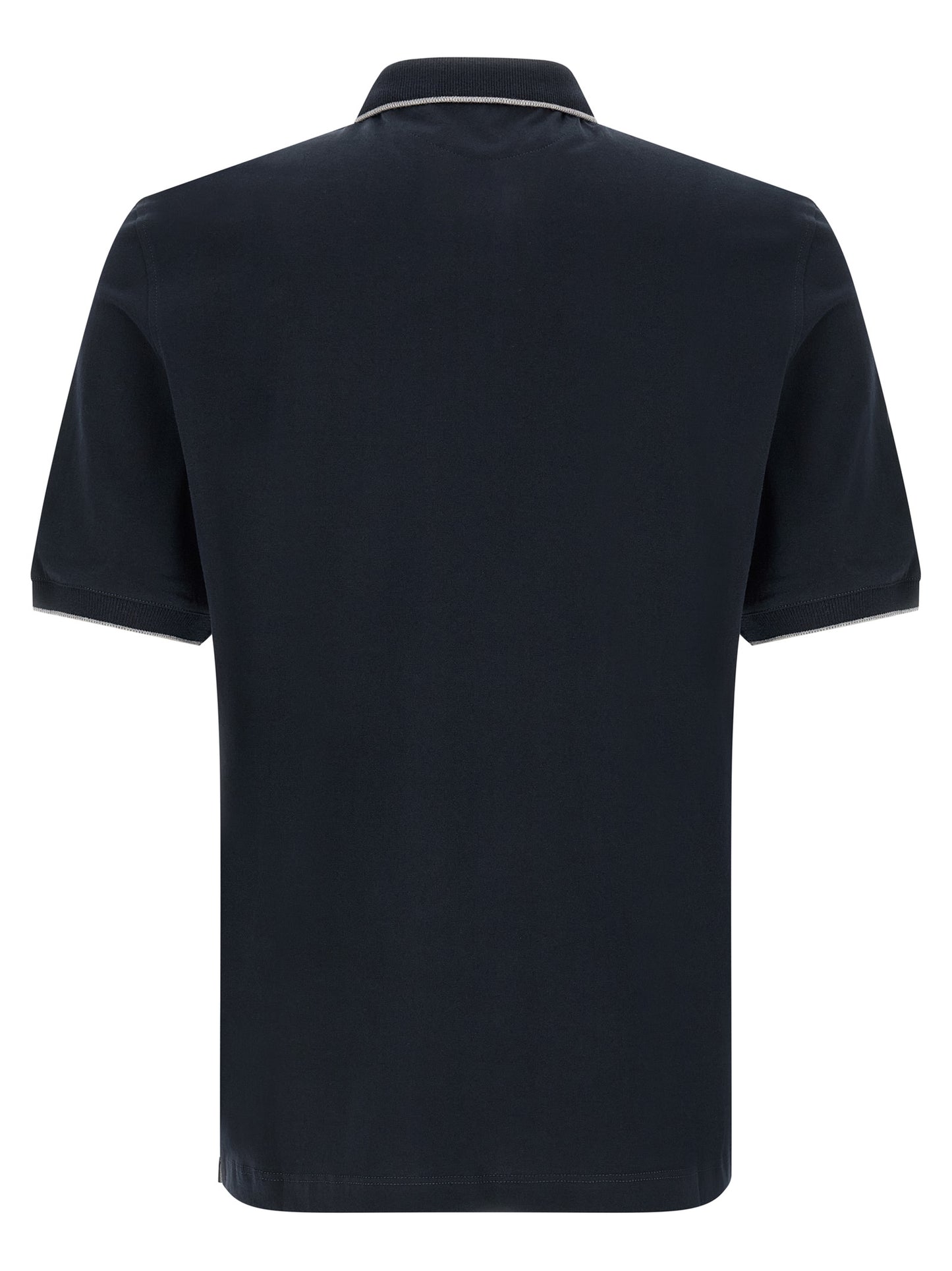 Blue Cotton Polo Shirt
