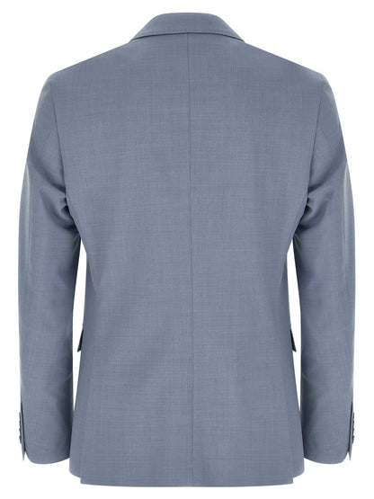 Blue Polyester Two-Piece Suit