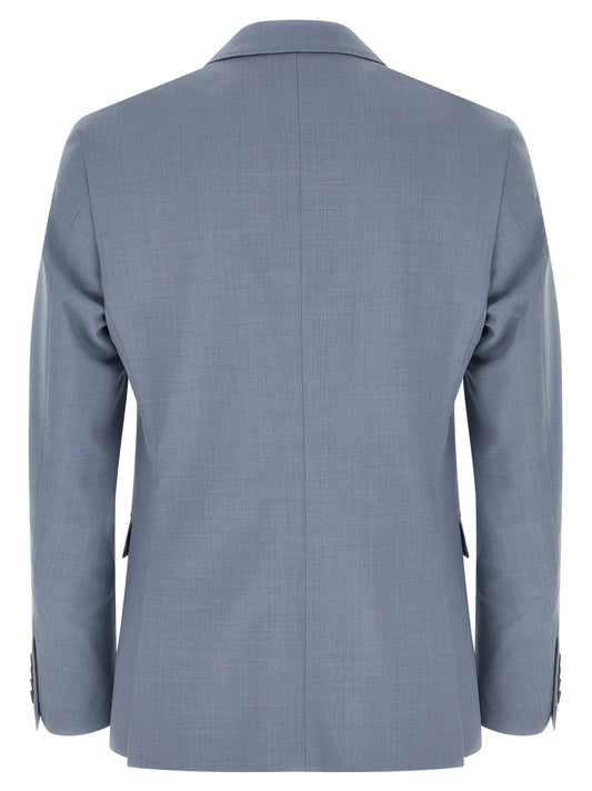 Blue Polyester Two-Piece Suit