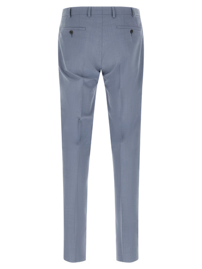 Blue Polyester Two-Piece Suit