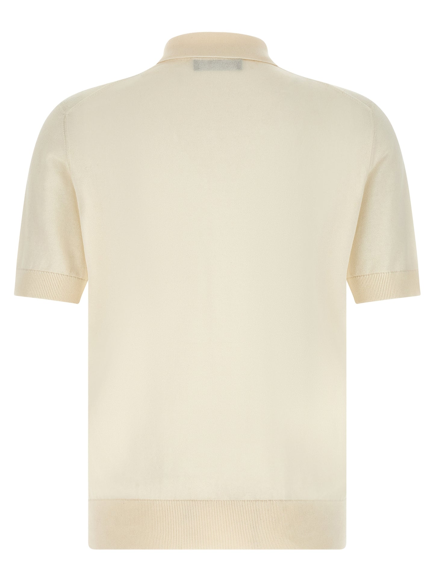 White Cotton Polo Shirt