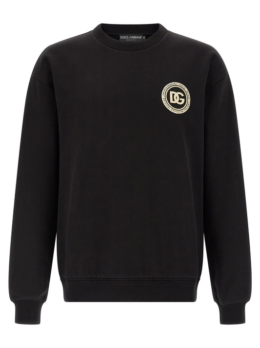 Black Cotton Sweatshirt