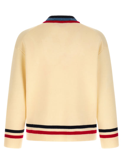 Beige Virgin Wool Cardigan