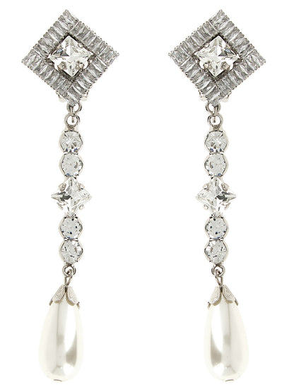Silver Plastic Earrings