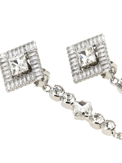 Silver Plastic Earrings