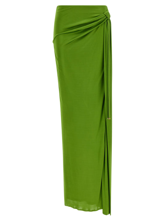 Bicolor Viscose Mini Skirt