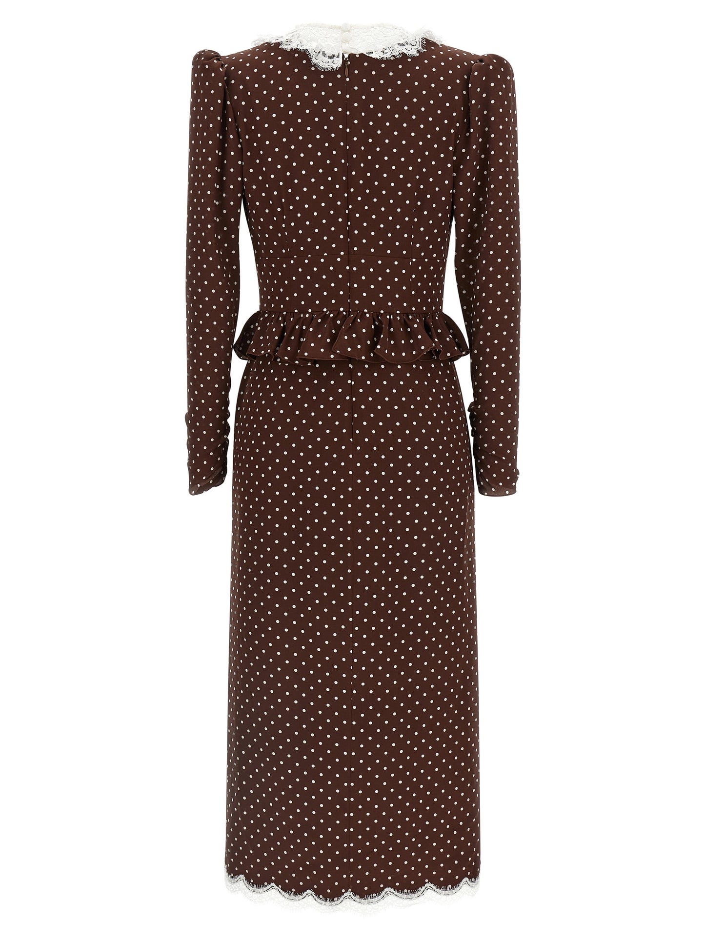 Brown Silk Midi Dress