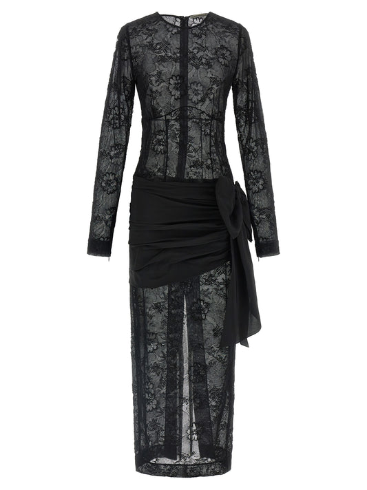 Black Viscose Long Dress