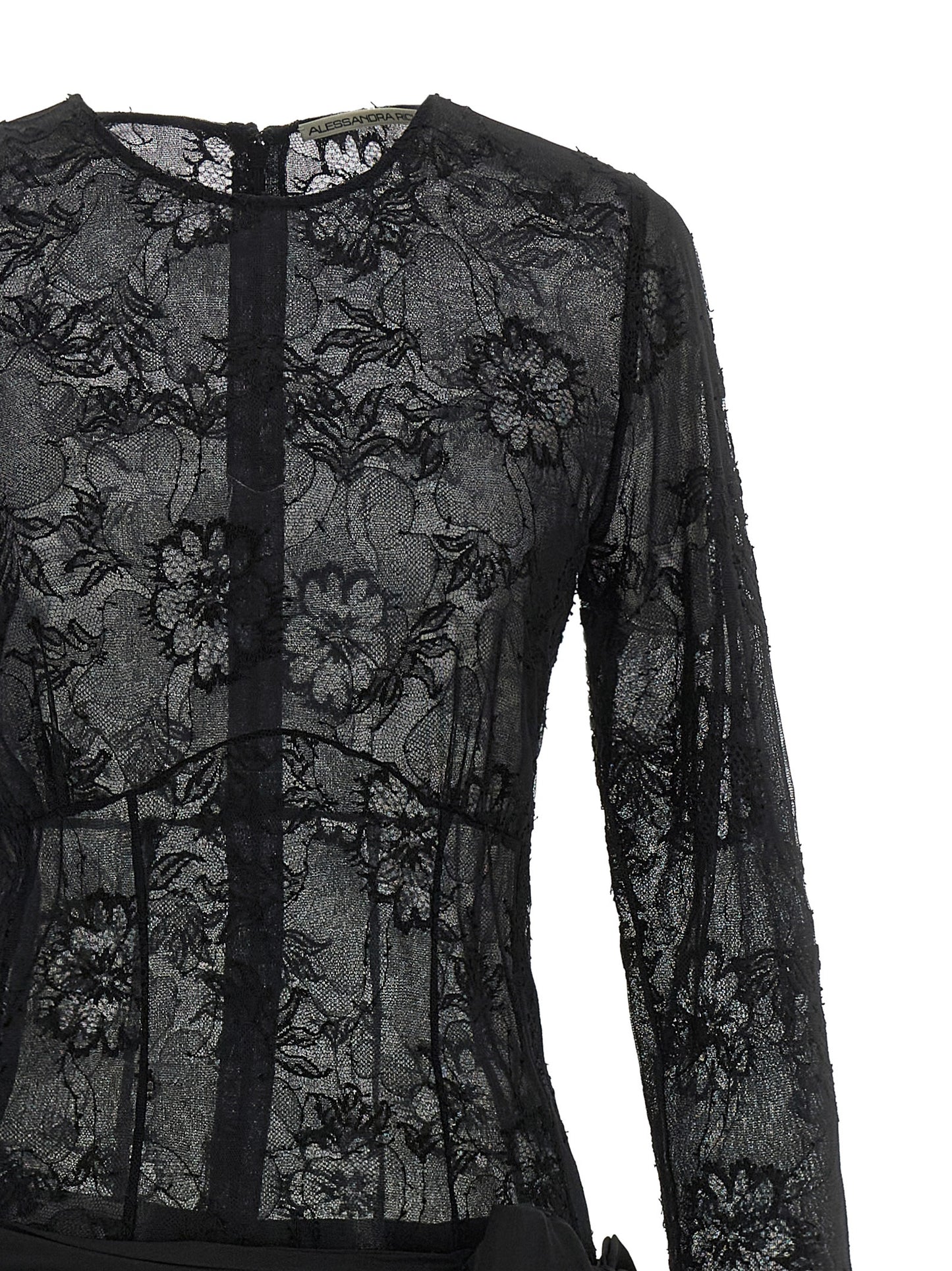 Black Viscose Long Dress