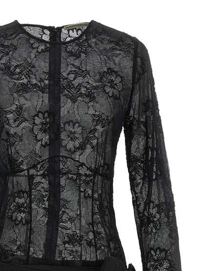Black Viscose Long Dress