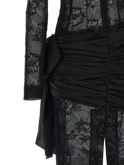 Black Viscose Long Dress
