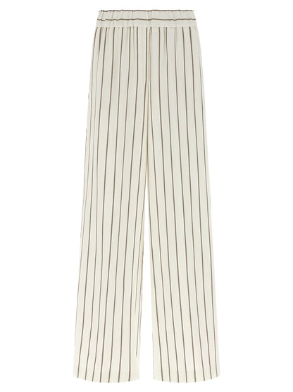 White Linen Casual Pants