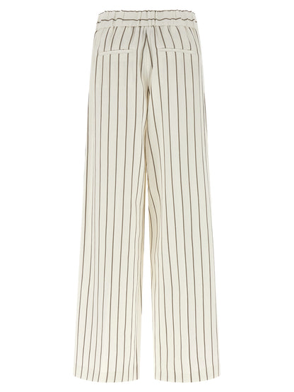 White Linen Casual Pants