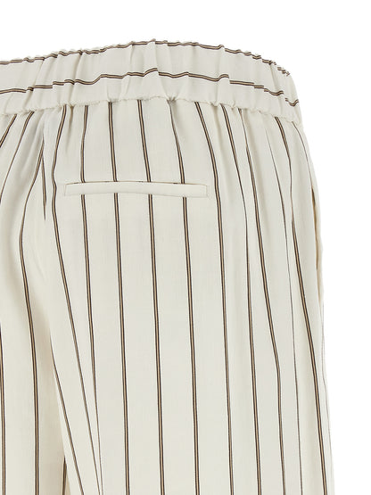 White Linen Casual Pants