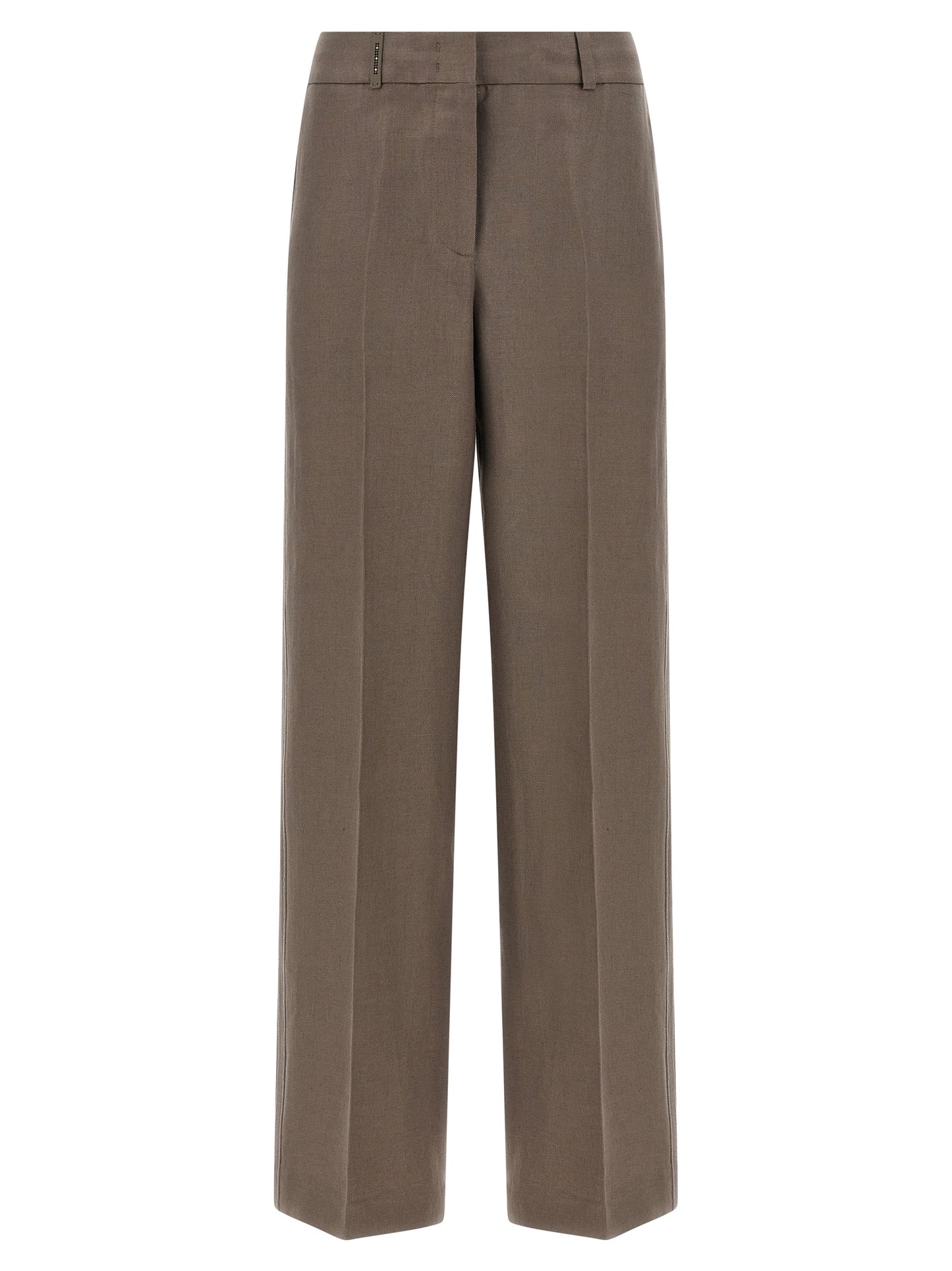 Brown Linen Pants