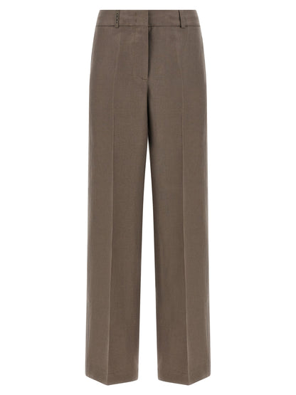 Brown Linen Pants