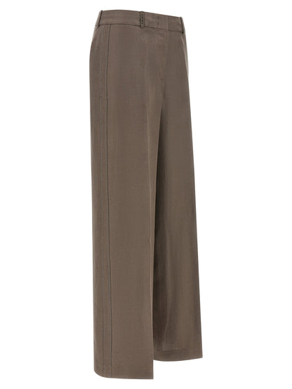 Brown Linen Pants