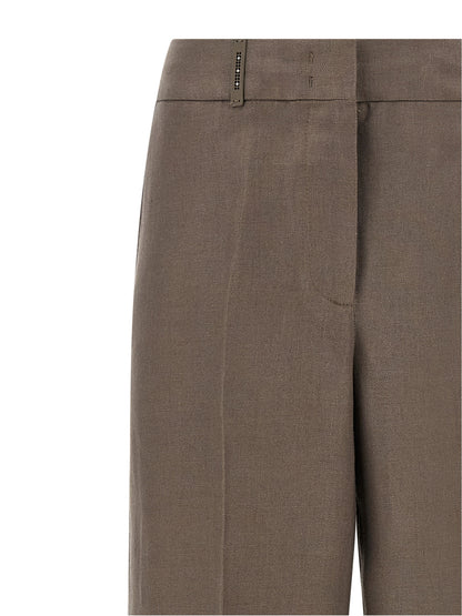 Brown Linen Pants