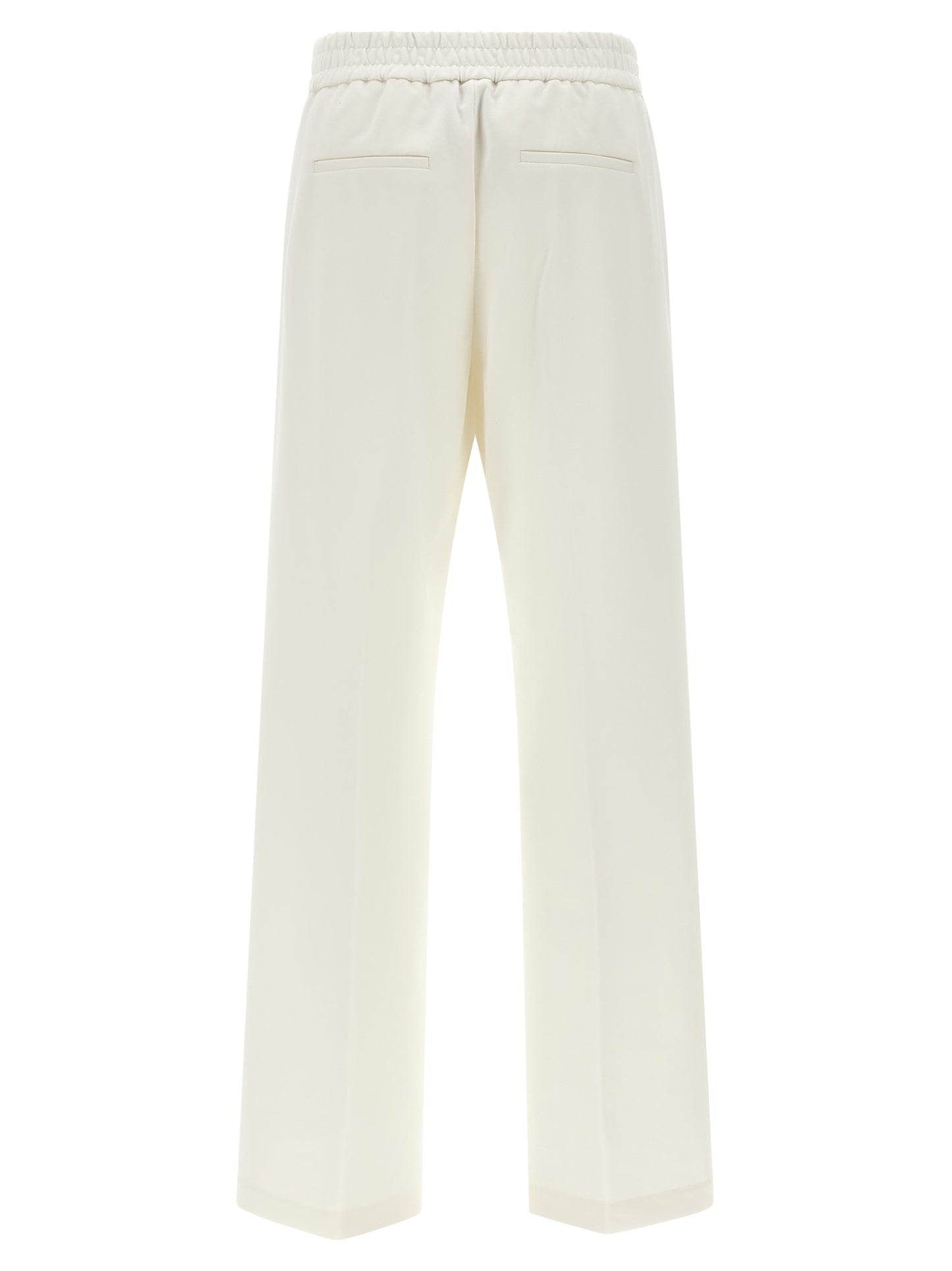 White Cotton Casual Pants