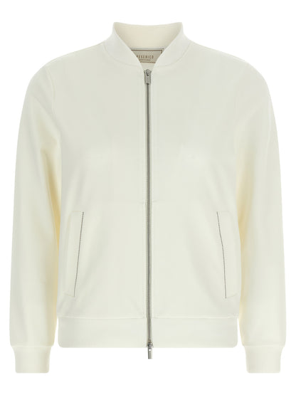 White Cotton Sweatshirt