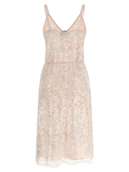 Multicolor Polyester Midi Dress