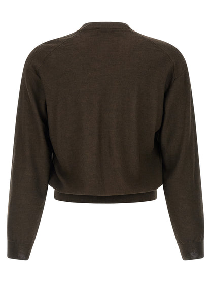 Brown Marabou Cardigan