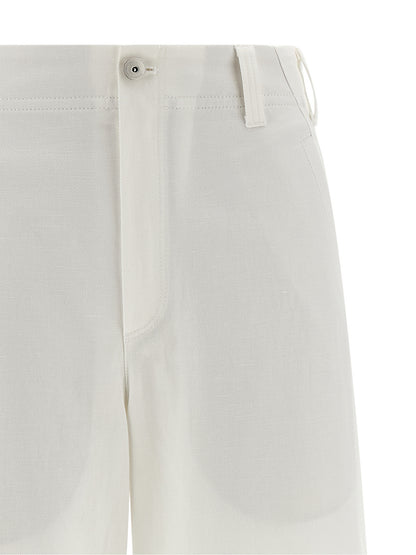 White Cotton Chino Pants